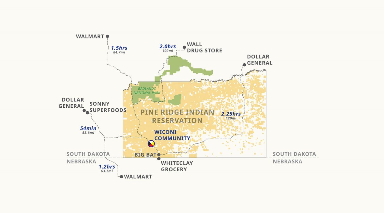Pine Ridge Food Desert Map